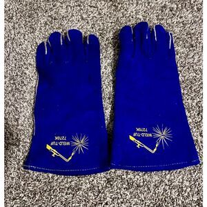 Blue Shoulder Weld Tuf welding gloves; blue, designed for protection welding app
